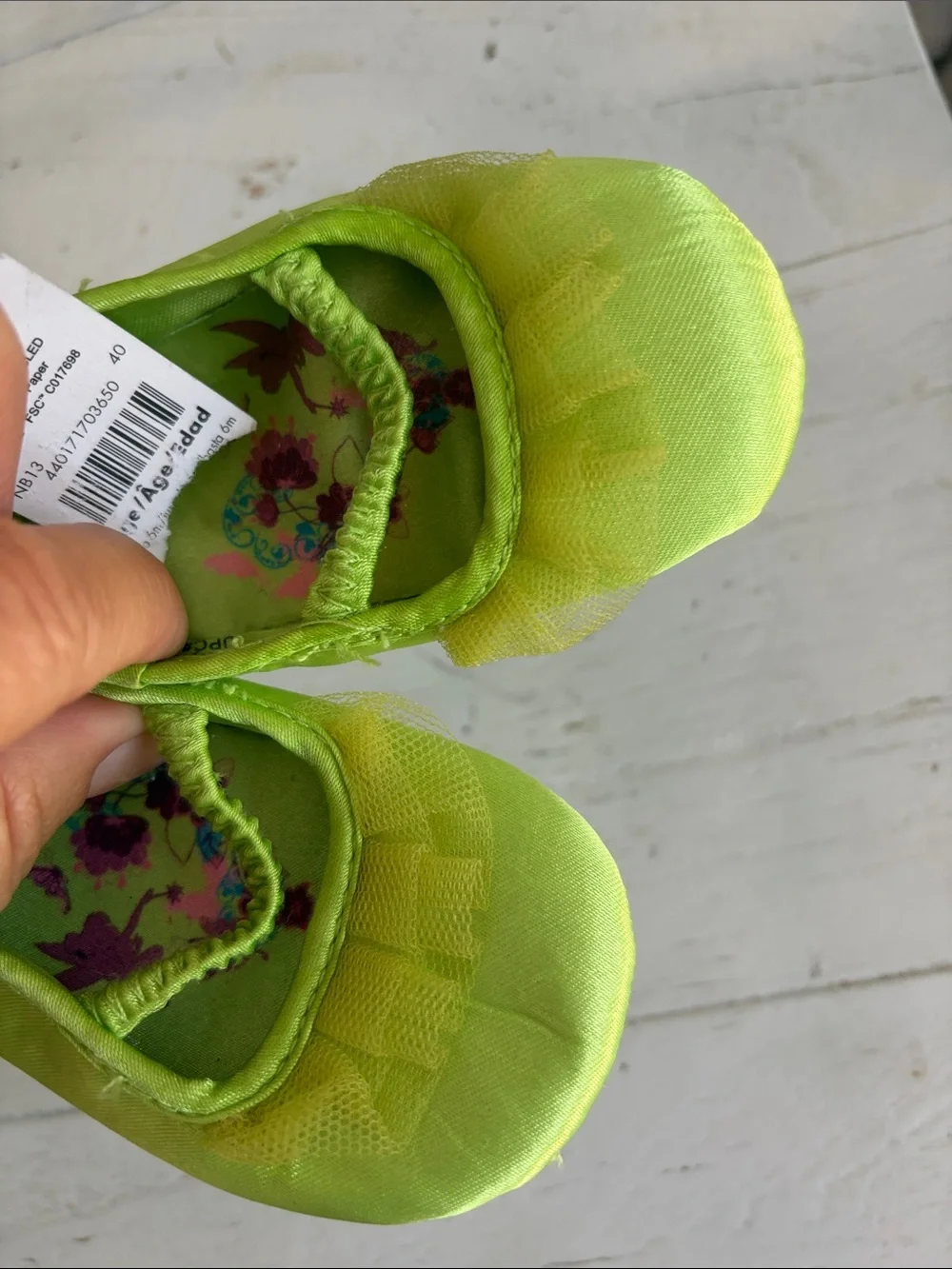 Disney baby shoes 0-6 months nwt princess and the frog 🐸 rare find offers welc
